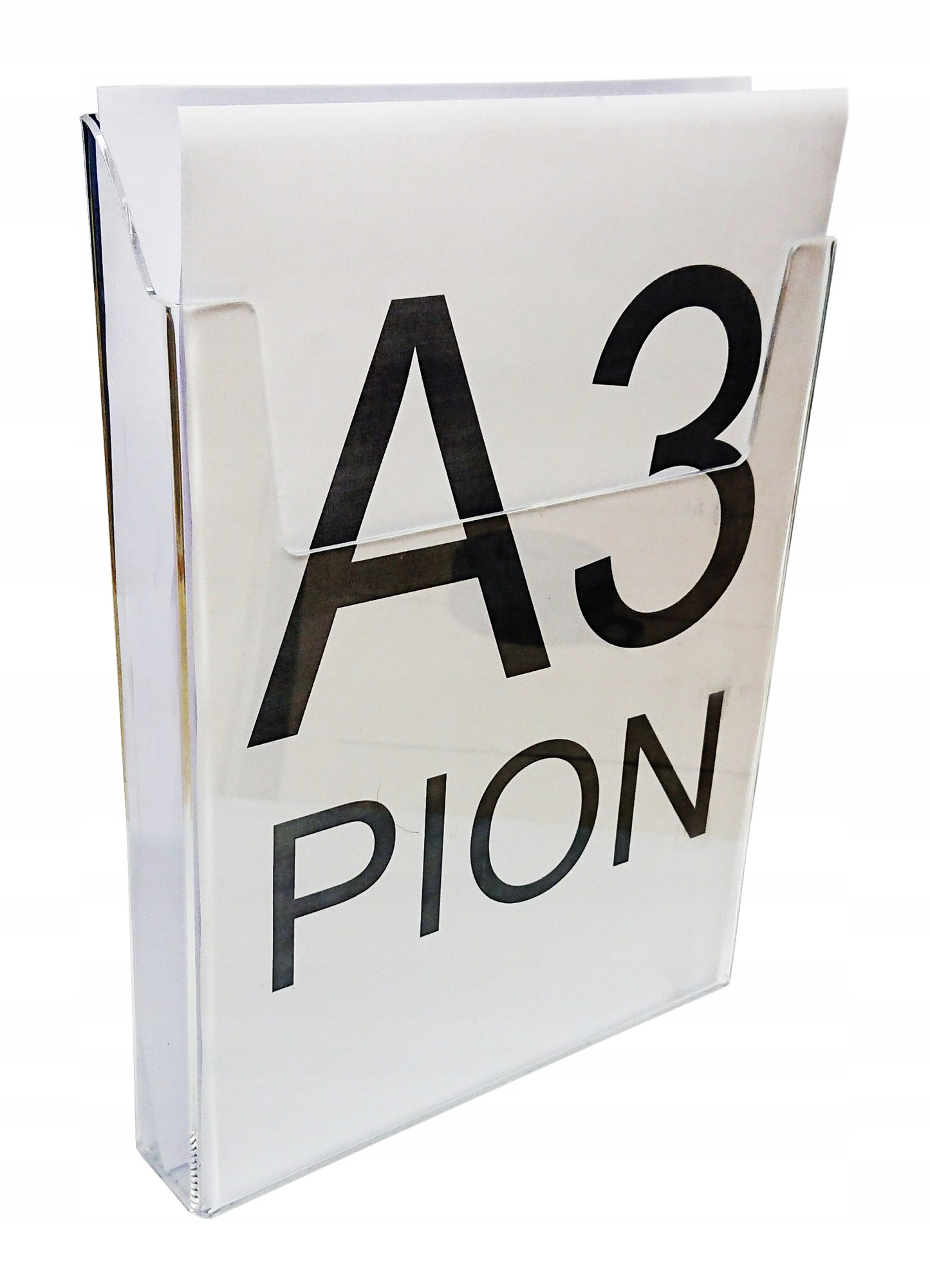 Kieszeń wisząca na ulotki A3 Pion z plexi, pleksi