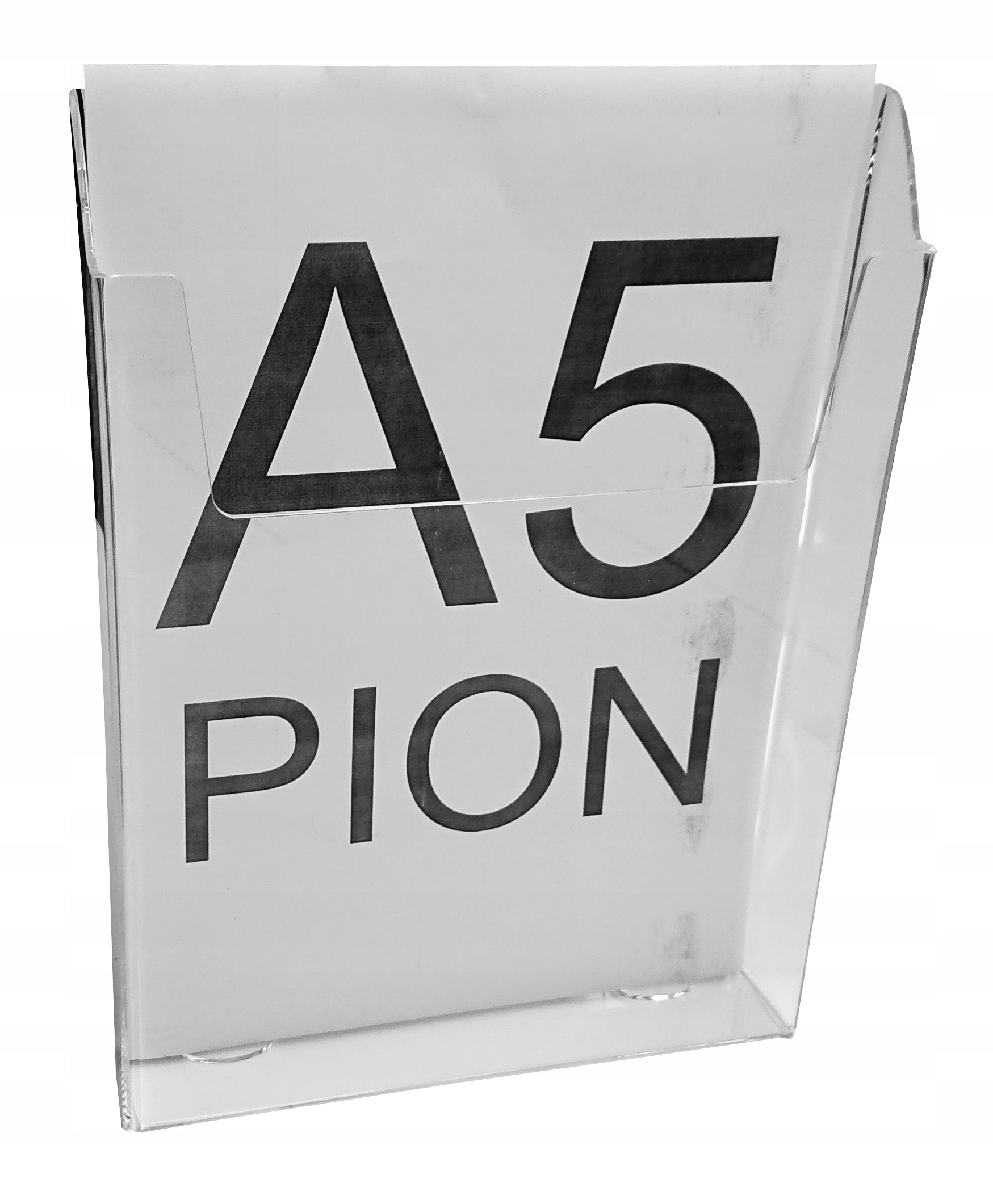 Kieszeń wisząca na ulotki A5 Pion z plexi, pleksi