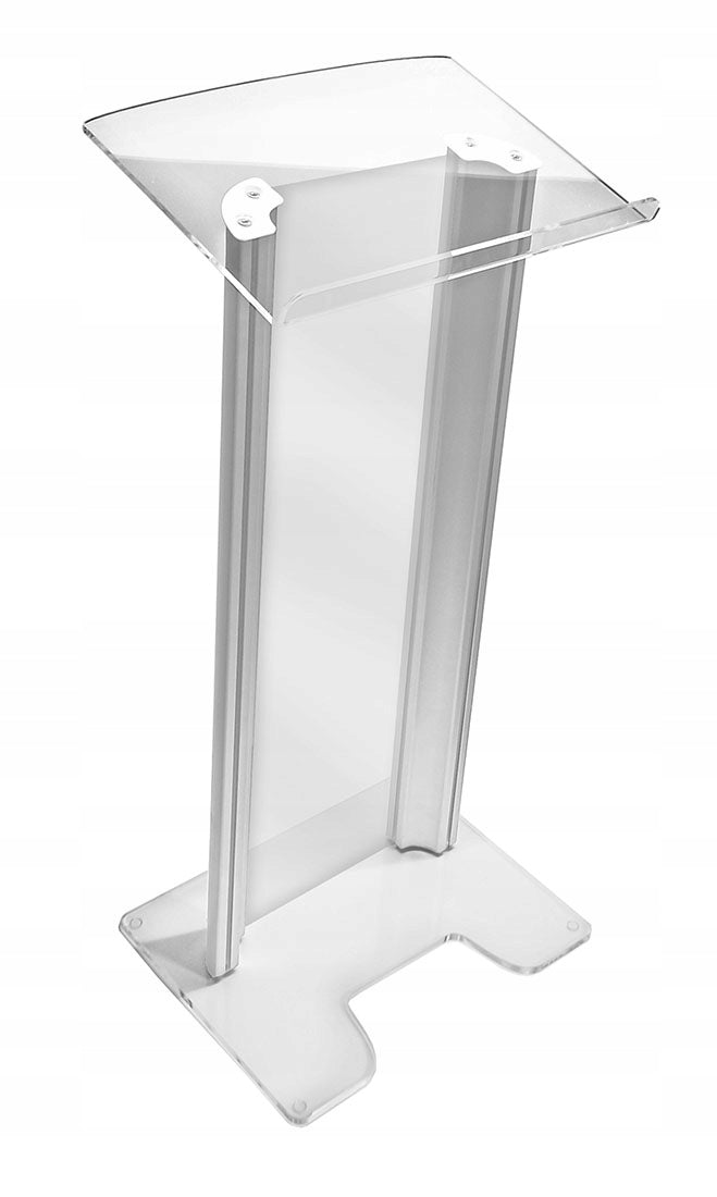 Mównica z plexi pleksi i aluminium + HERB GMINY