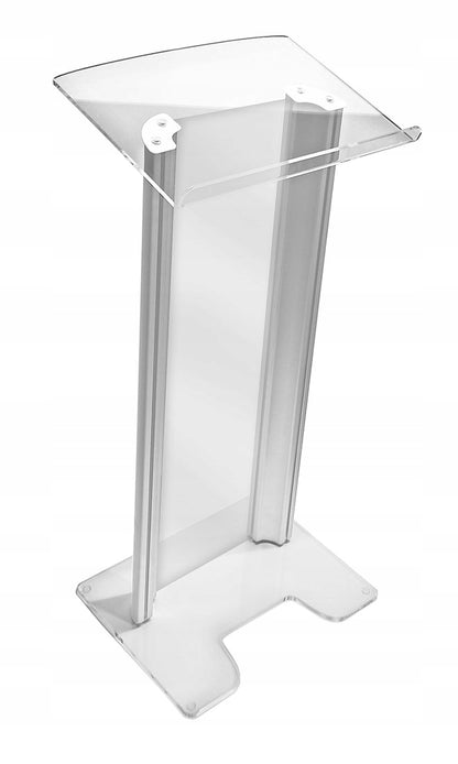 Mównica z plexi pleksi i aluminium + HERB GMINY