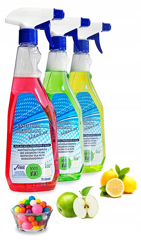 Płyn do mycia plexi, szyb akrylowych 500 ml JABŁKO