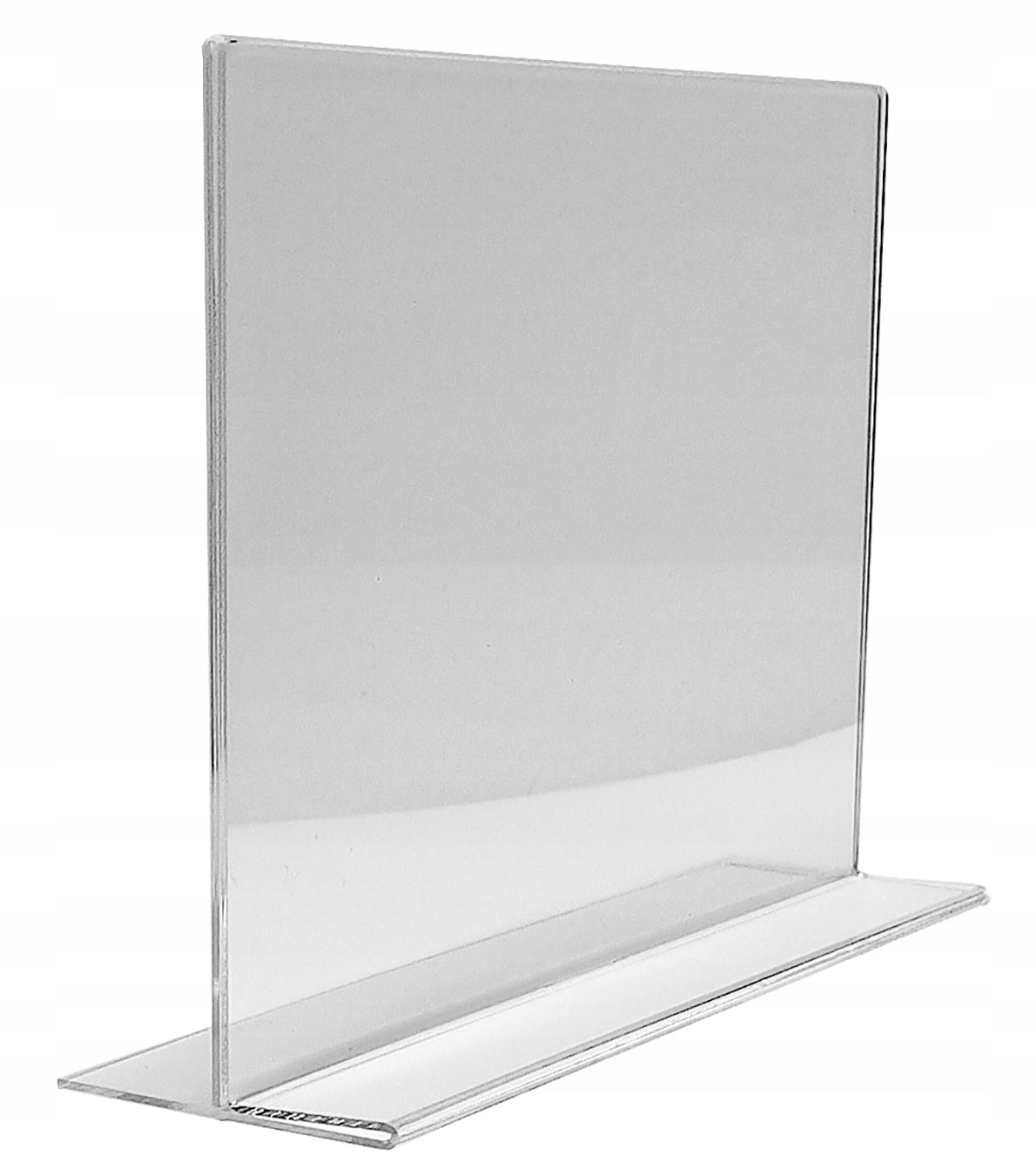 Stojak poziomy typ T z plexi. Menu z pleksi A3