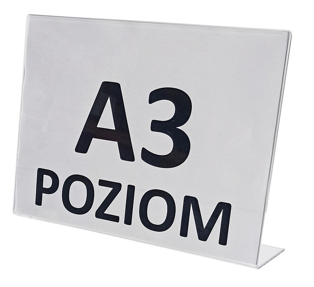 Stojak typ L z plexi